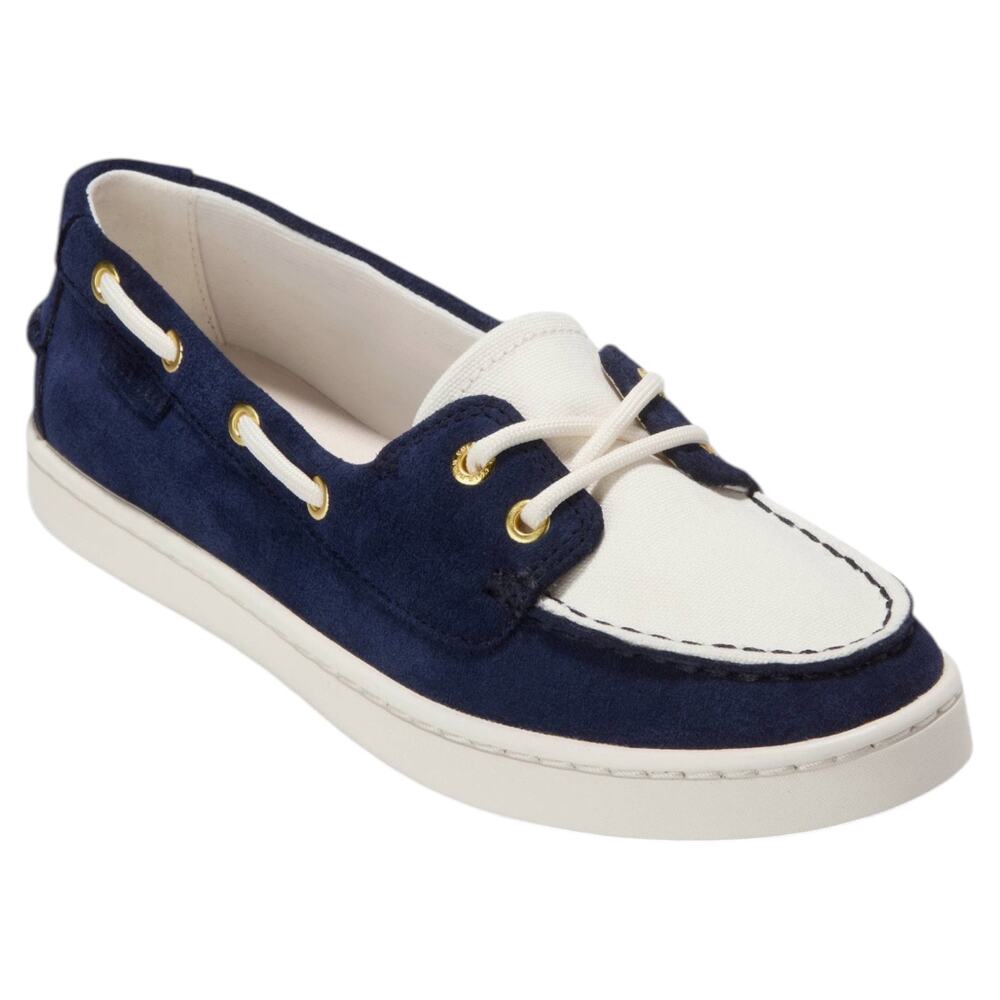 NEW Cole Haan Nantucket Canvas Suede Boat Shoes Midnight Moon Size 8B - Picture 3 of 15